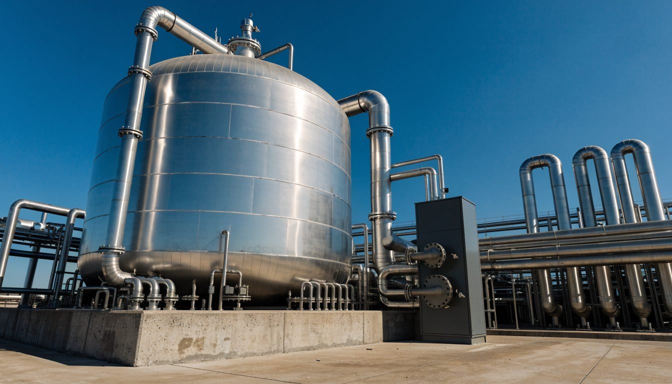 Tanque criogénico de almacenamiento en sitio con los factores de costo señalados, como la capacidad y la clase de presión