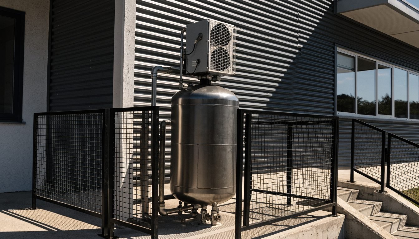 Tanque vertical de almacenamiento de LCO2 con unidad de refrigeración